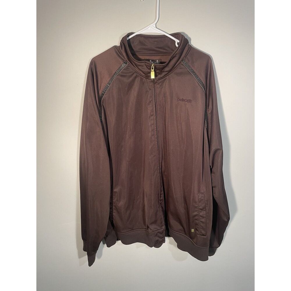 Vintage Pelle Pelle Mens Track Jacket Full Zip Size 3XL Brown‎ Polyester